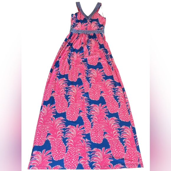 NWT Lilly Pulitzer Taryn Blue Haven Little Flamenco Engineered Maxi Dress - Picture 4 of 6